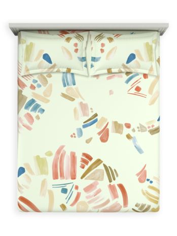 Decor Canvas Play Salmon Rose Radiance Double Bed Sheet Set