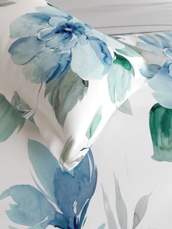 Decor Floral Veil Blue Topaz Radiance Double Bed Sheet Set