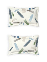 Decor Stroke Play Misty Blue Radiance Double Bed Sheet Set