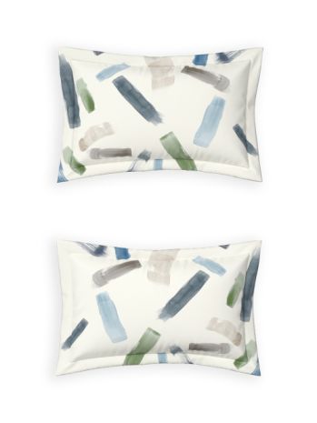 Decor Stroke Play Misty Blue Radiance Double Bed Sheet Set