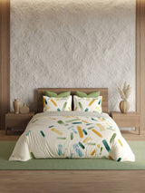 Decor Stroke Play Old Gold Double Bed Sheet Set