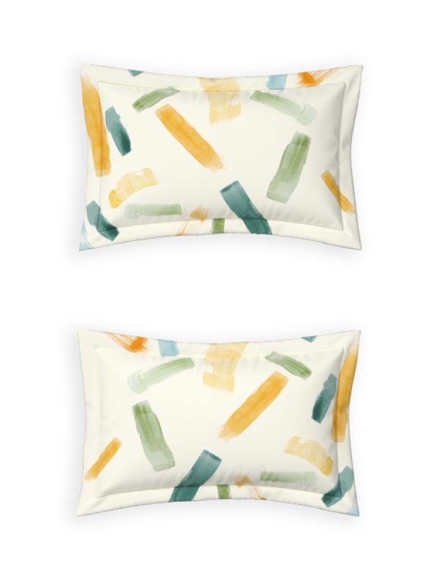 Decor Stroke Play Old Gold Double Bed Sheet Set