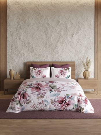 Decor Petal Wash Mauvewood Radiance Double Bed Sheet Set