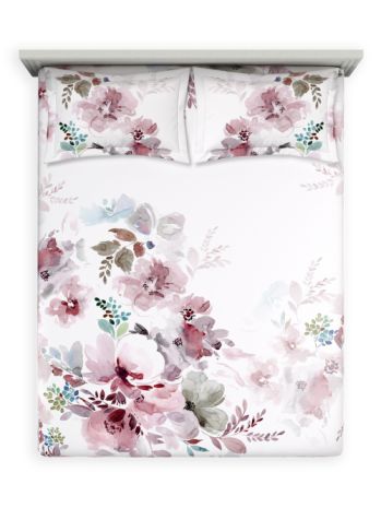 Decor Petal Wash Mauvewood Radiance Double Bed Sheet Set