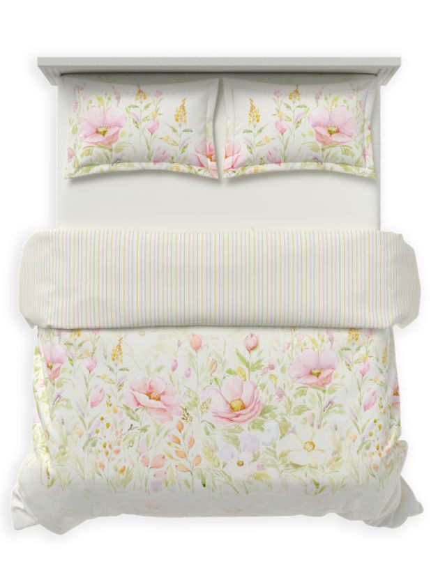 Decor Bloom Valley Candy Pink Double Bed In a Beg