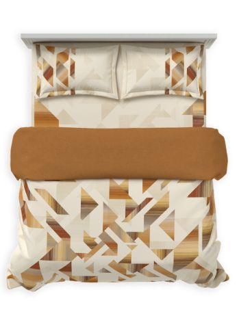 Decor Geo Vibe Almond Maxima Double Bed In a Beg