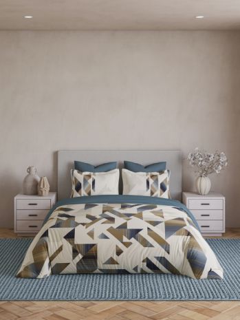 Decor Geo Vibe Ashley Blue Maxima Double Bed In a Beg