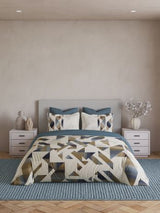Decor Geo Vibe Ashley Blue Maxima Double Bed In a Beg
