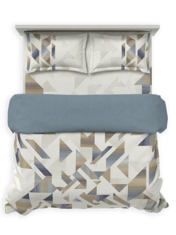 Decor Geo Vibe Ashley Blue Maxima Double Bed In a Beg