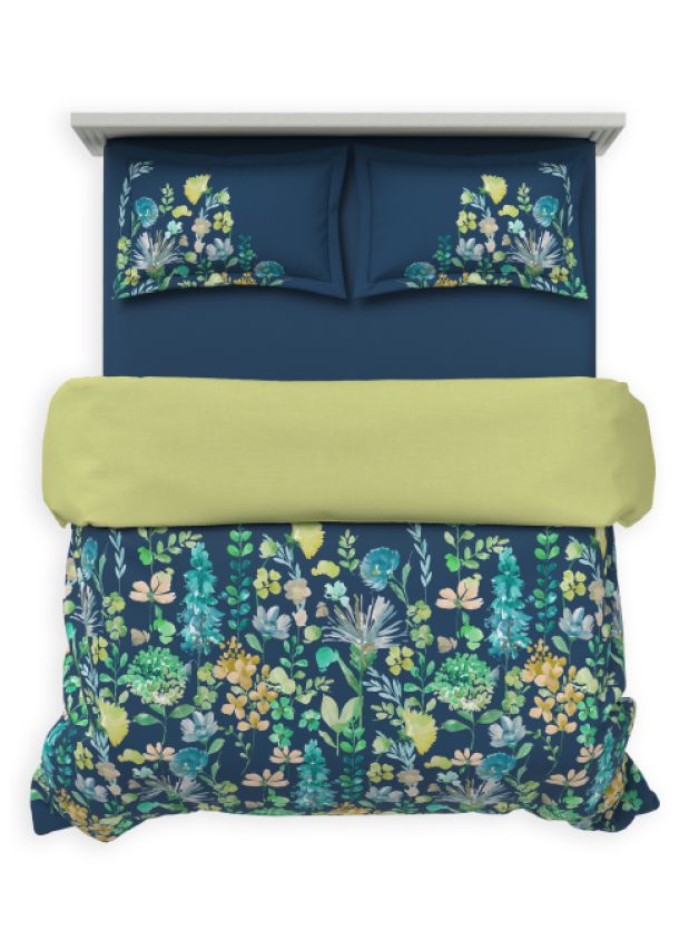 Decor Camellia Galaxy Blue Double Bed In a Beg