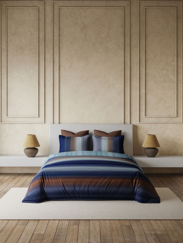 Decor Linear Muse Twilight Blue Double Bed In a Beg
