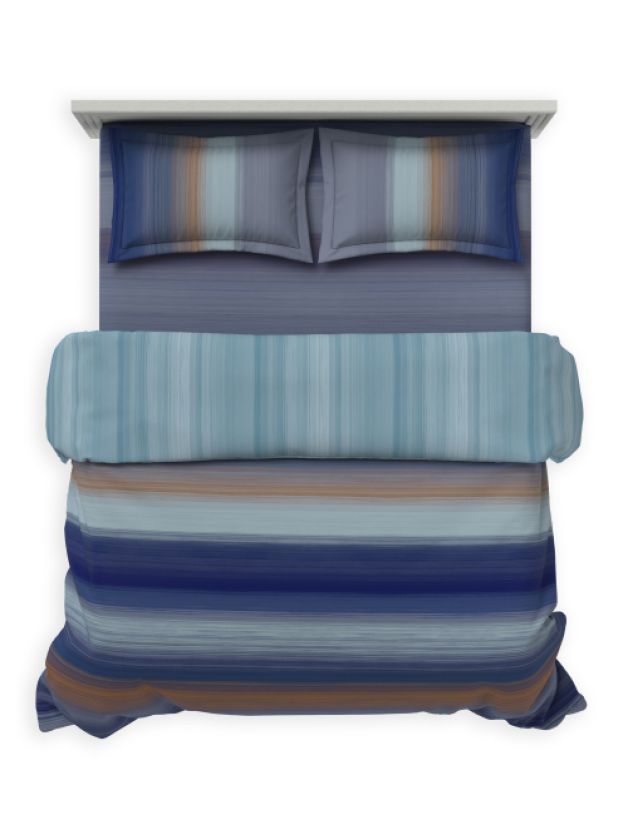 Decor Linear Muse Twilight Blue Double Bed In a Beg