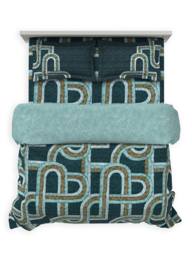 Decor Enora Deep Teal Double Bed In a Bag