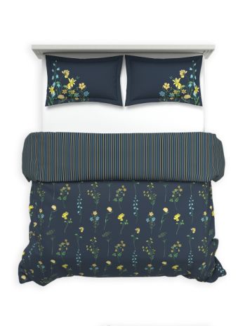 Decor Bloomie Navy Primary Double Dohar