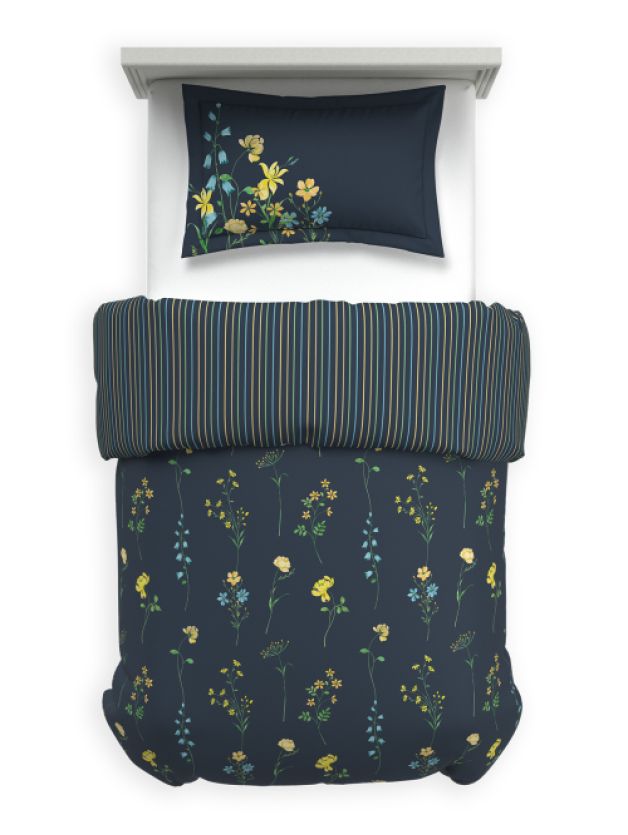 Decor Bloomie Navy Single Dohar
