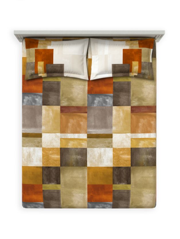 Decor Vectora Golden Glow King Fitted Sheet Set