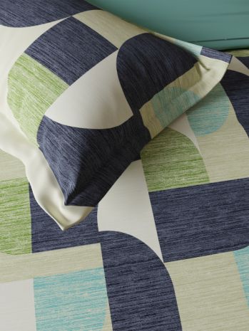Decor Tesella Pool Blue Vega Double Bed Sheet Set