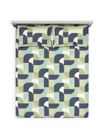 Decor Tesella Pool Blue Vega Double Bed Sheet Set