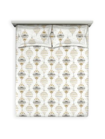 Decor Gracium Mustard Vega Double Bed Sheet Set
