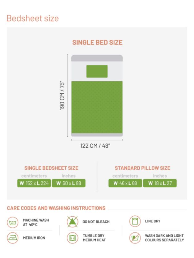 Decor Urbanex Cadmium Orange Vega Single Bed Sheet Set