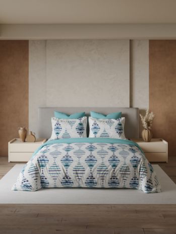 Decor Gracium Storm Blue Vega Single Bed Sheet Set