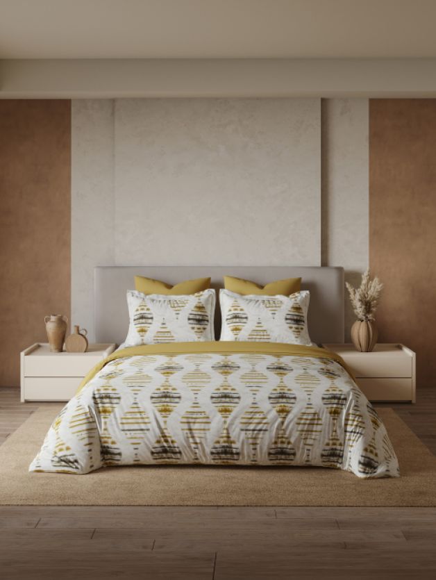 Decor Gracium Mustard Single Bed Sheet Set