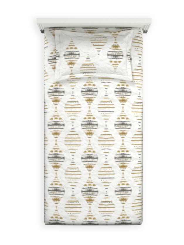Decor Gracium Mustard Single Bed Sheet Set