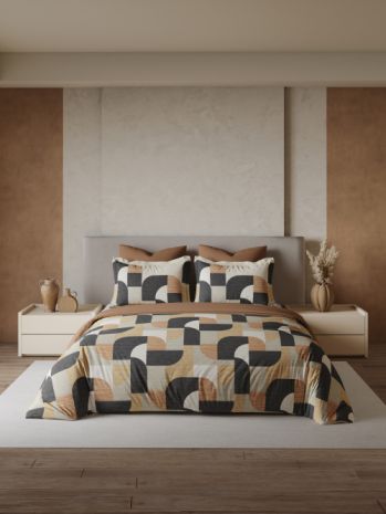 Decor Tesella Almond Omega King fitted Sheet Set
