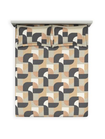 Decor Tesella Almond Omega King fitted Sheet Set