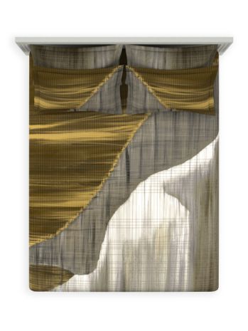 Decor Aurel Mustard Riverdale Double Bed Sheet Set