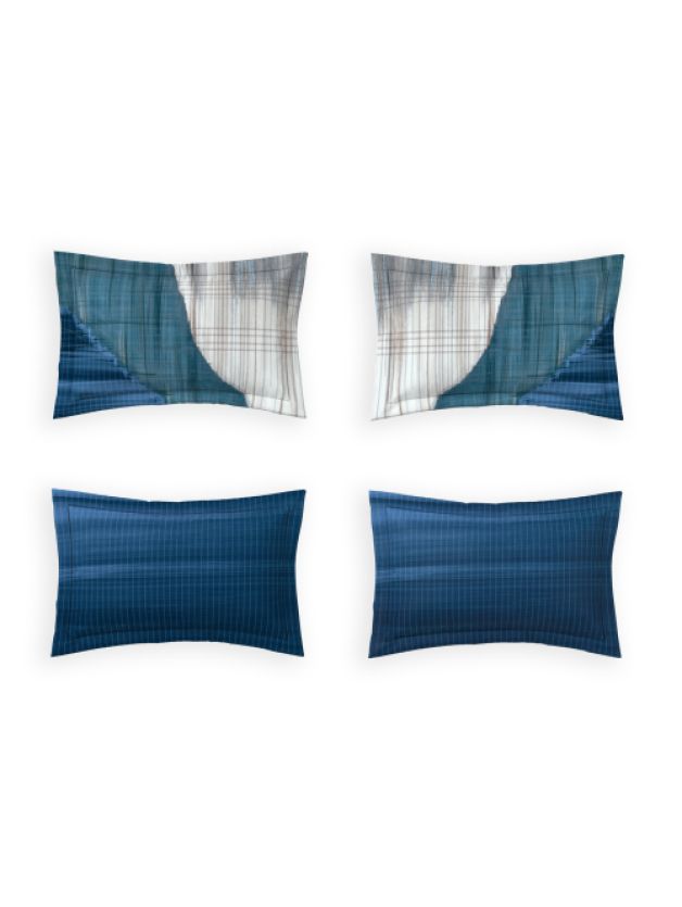 Decor Luxion Dark Blue Double Bed Sheet Set