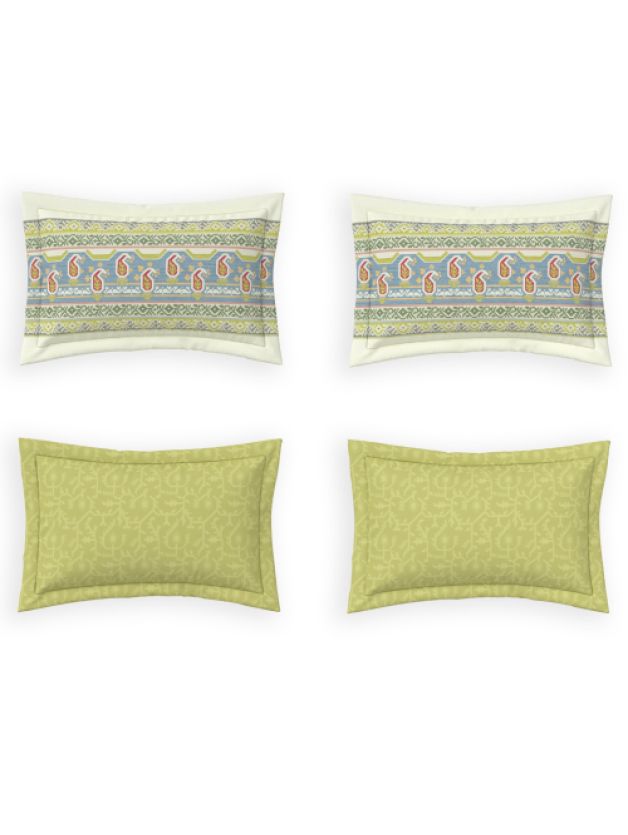 Decor Mridu Jaal Lentil-sprout Double Bed Sheet Set