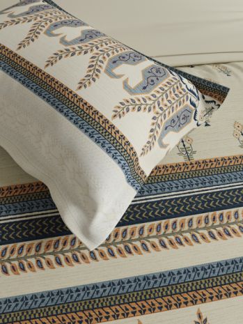 Decor Kalika Frozen Dew Jamdani Double Bed Sheet Set