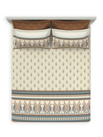 Decor Kalika Frozen Dew Jamdani Double Bed Sheet Set