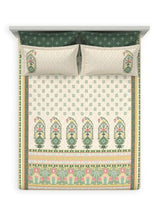Decor Kusumit Olive Branch Jamdani Double Bed Sheet Set