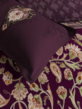 Decor Shahi Jaal Forest Plum Sanganeri Double Bed Sheet Set