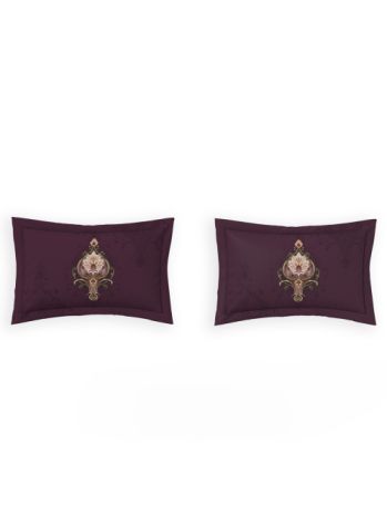 Decor Shahi Jaal Forest Plum Sanganeri Double Bed Sheet Set