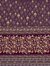 Decor Shahi Jaal Forest Plum Sanganeri Double Bed Sheet Set