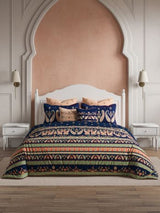 Decor Neel Mehfil Roayl Indigo Sanganeri Double Bed Sheet Set