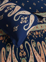 Decor Neel Mehfil Roayl Indigo Sanganeri Double Bed Sheet Set