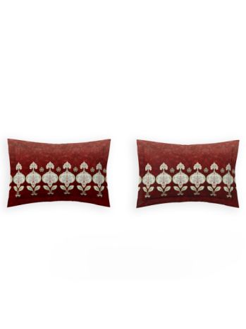 Decor Mehrab Madder Clay Sanganeri Double Bed Sheet Set