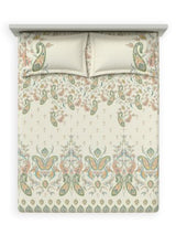 Decor Gulmeher Pearled Ivory Sanganeri Double Bed Sheet Set