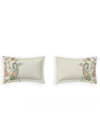 Decor Gulmeher Pearled Ivory Sanganeri Double Bed Sheet Set