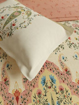 Decor Jharokha Bagh Silk Blush Sanganeri Double Bed Sheet Set