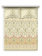 Decor Jharokha Bagh Silk Blush Sanganeri Double Bed Sheet Set