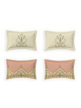 Decor Jharokha Bagh Silk Blush Sanganeri Double Beding Set
