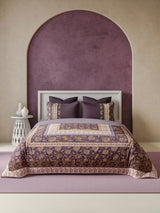 Decor Gracie Black Plum Bahara Double Bed Sheet Set