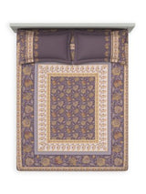Decor Gracie Black Plum Bahara Double Bed Sheet Set