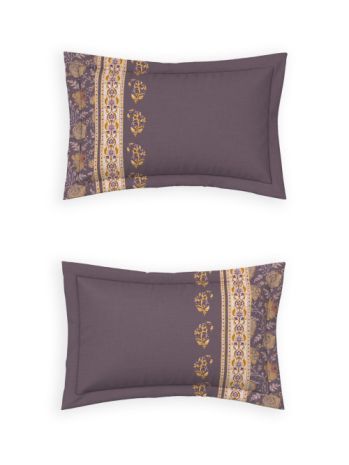 Decor Gracie Black Plum Bahara Double Bed Sheet Set