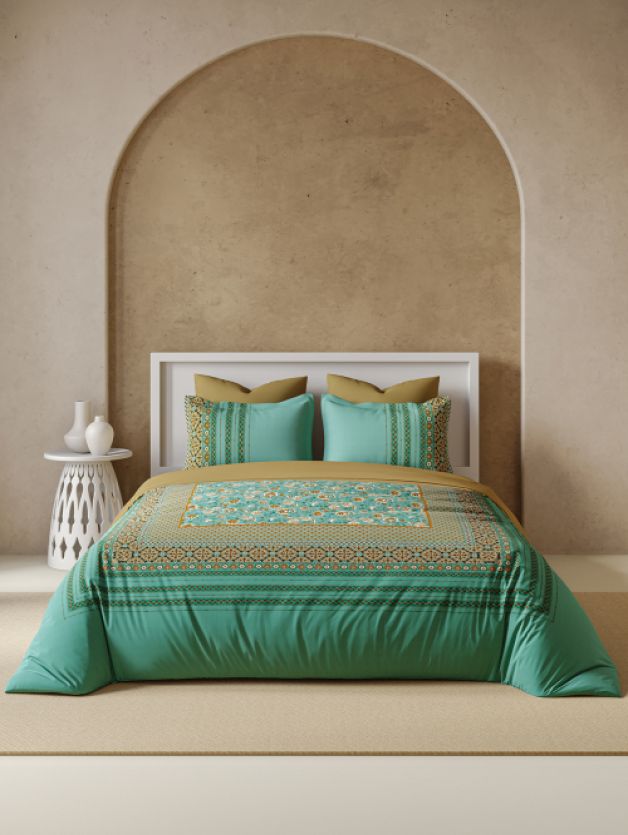Decor Angela Ocean Wave Bahara Double Bed Sheet Set